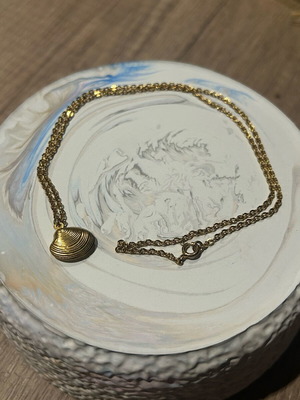 Shell necklace new with clasp, chain length 22.5cm
