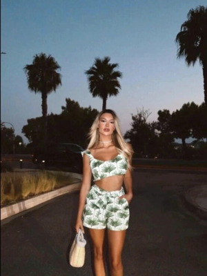 Summer set, white and green