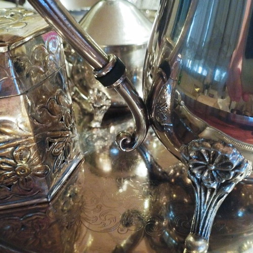 Silver-plated utensils used, set of 16 pieces