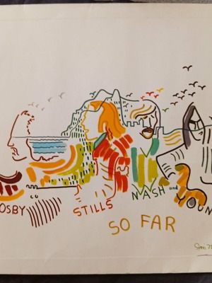 Crosby Stills Nash and Young So Far LP used, rock compilation