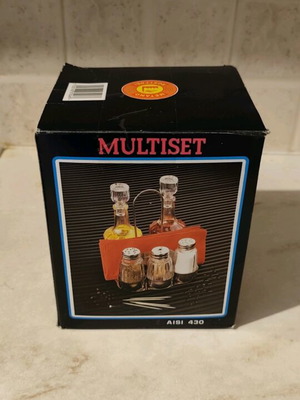 Oil and vinegar set with salt and pepper new