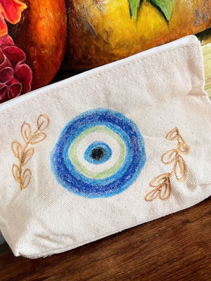 Νεσεσέρ καινούργιο με ζωγραφιά μπεζ και μπλε