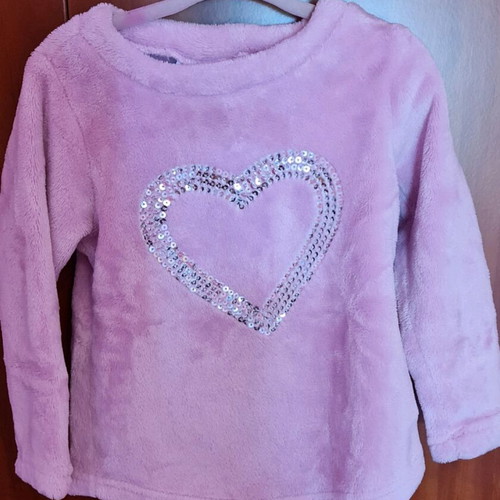 Baby velour blouse 2-3 years pink like new