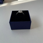 Swarovski ring size 55, round cut, silver tone finish