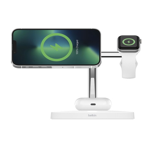 Belkin Boost Charge 3-in-1 Wireless Charger with MagSafe 15W new