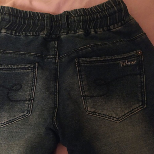 Retour No 8 Denim de Luxe Jeans like new, elastic waist, blue, age 8