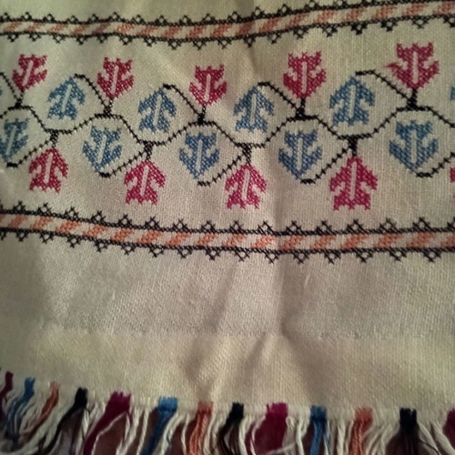 Handmade embroidered apron used