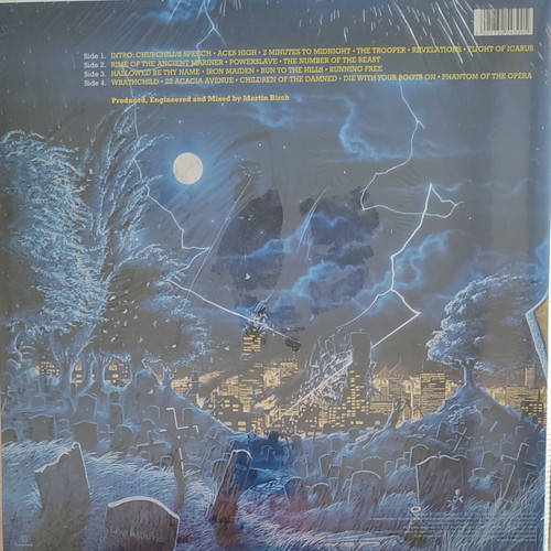 Iron Maiden Live After Death 40th Anniversary 2 LP coloured blue and yellow new