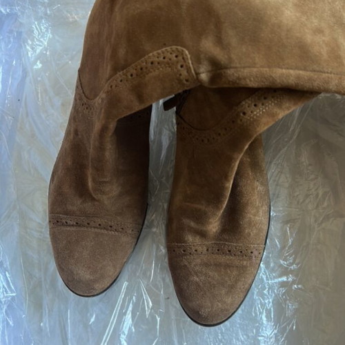 Talbots suede leather boots used, beige brown size 37