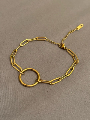 Stainless steel bracelet like new, gold tone