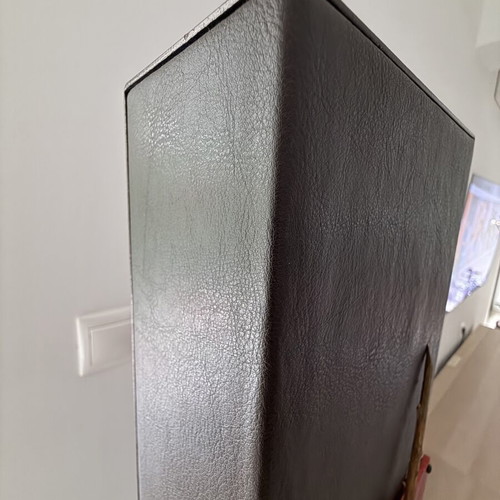 Artease floor lamp like new, 1.52m height, leather and iron