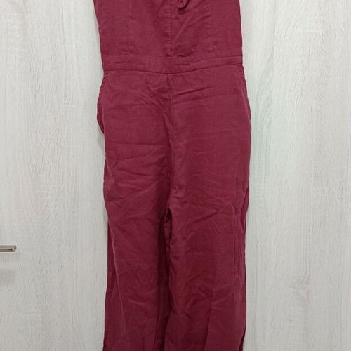 Funky Buddha linen jumpsuit, red, size S