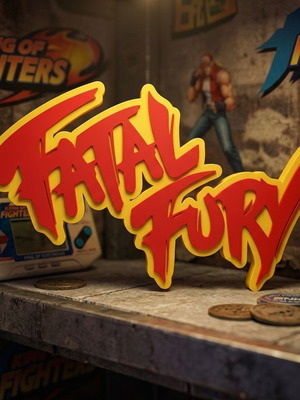 Fatal Fury 3D Logo Sign handmade, new, gaming room decor