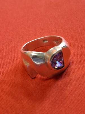 Silver ring used, with 925 hallmark, adjustable size