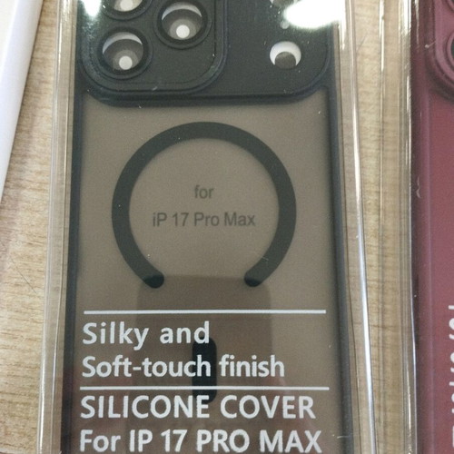 MagSafe Cases for iPhone 17 Pro Max semi-transparent new with colored edges