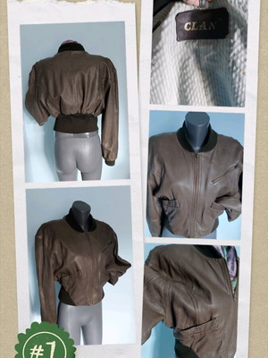 Vintage Clan leather jacket used, large size 2XL/3XL