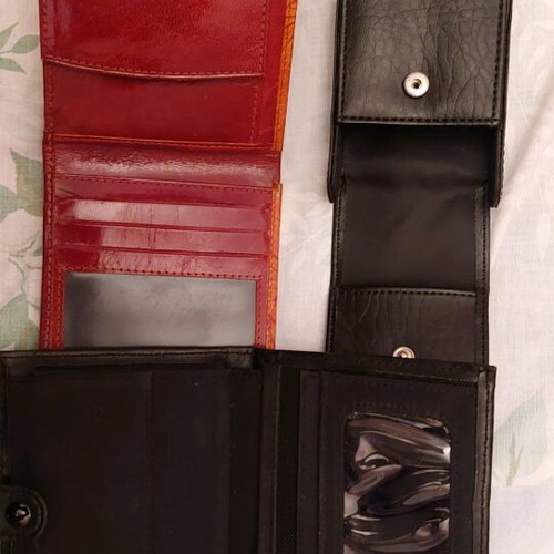 Wallets and cigarette case like new, set of 3 pieces