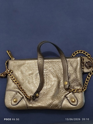 Juicy Couture metallic gold leather crossbody bag like new