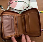 Wallet with removable strap like new, multicolor