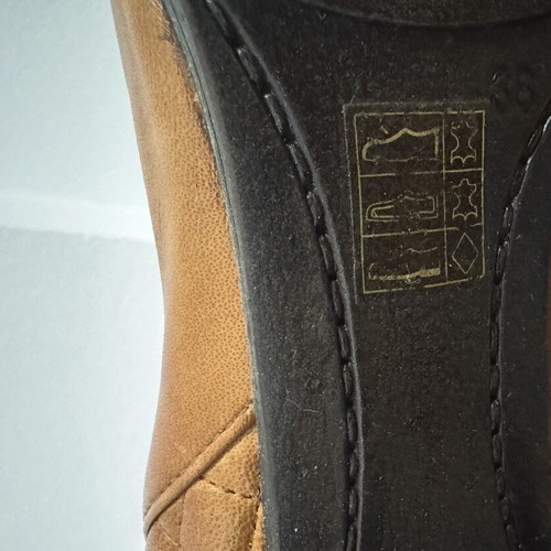 Δερμάτινες μπότες μεταχειρισμένες χρώμα camel μέγεθος 38