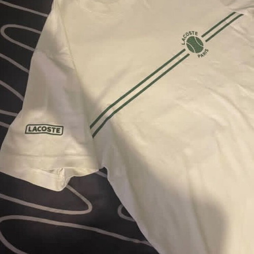 Lacoste Paris T-Shirt like new, white with green details, size S
