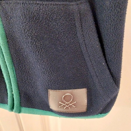 Benetton kids fleece jacket like new, for 2-3 years, blue and green