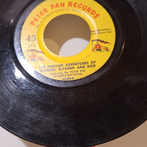 Peter Pan 45 rpm record used, The Further Adventures of Wynken Blynken and Nod