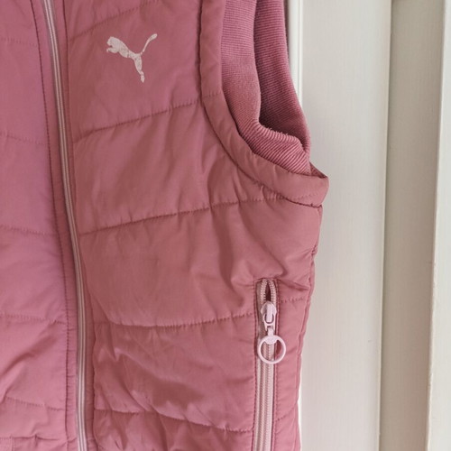 Vintage Puma sleeveless puffer vest, pink
