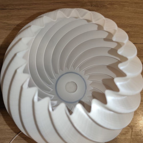 3D Printed Table Lamp Spiral Swirl Design new