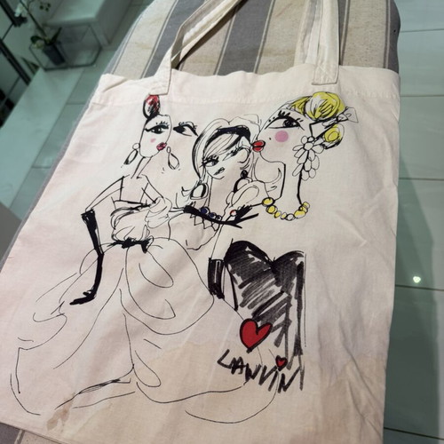 H&M x UNICEF tote bag used with Lanvin print