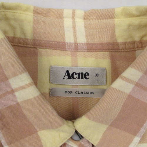 Acne Pop Classics women's shirt dress used, size 38, colorful check