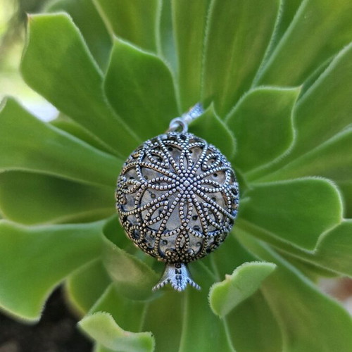 Pomegranate silver pendant new with chain
