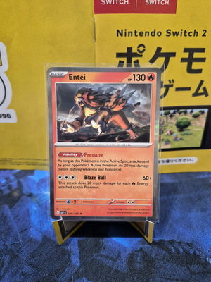 Pokemon Entei Card 30/197 Holo Rare Obsidian Flames new