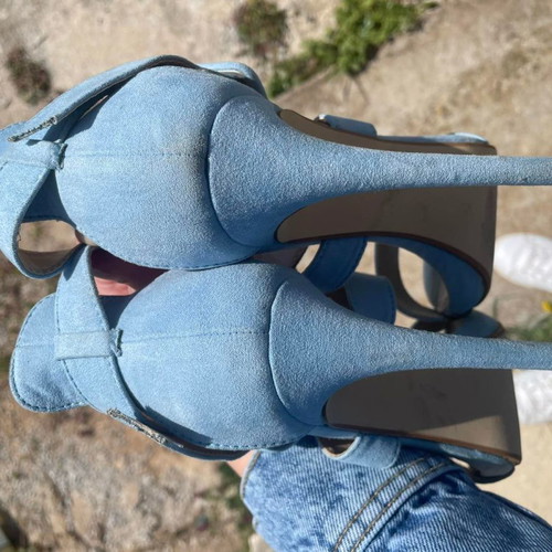 Baby blue sandals used, size 36
