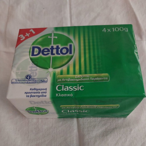 Dettol classic soap with antibacterial agent 4x100gr