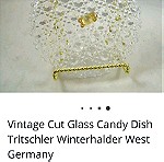  Σετ πιατάκια γλυκού του κουταλιού 6 τμ Tritschler Winterhalder Bleikristall Germany 60'
