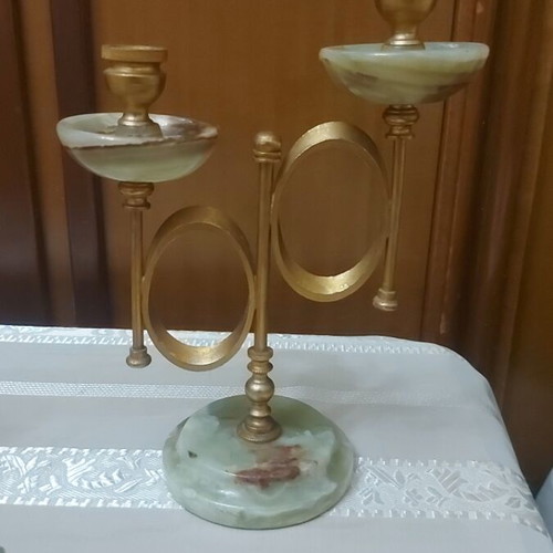 Candlestick made of onyx marble like new