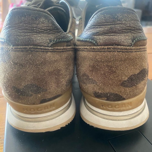 Hogan sneakers used army style with suede and leather details