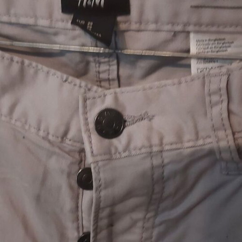 H&M men's pants used, slim fit, gray, size S