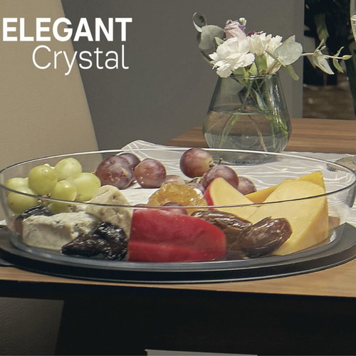 Tupperware Elegant Crystal crystal platter 2l new
