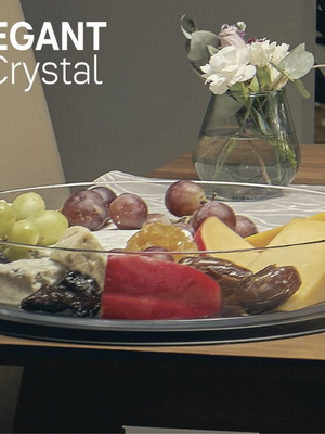 Tupperware Elegant Crystal crystal platter 2l new