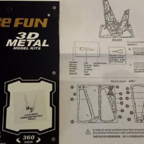Star Wars Kylo Ren's Command Shuttle 3D Metal Puzzle Model
