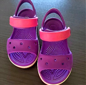 Παπούτσι crocs παιδικό σε μωβ χρώμα μέγεθος c7.