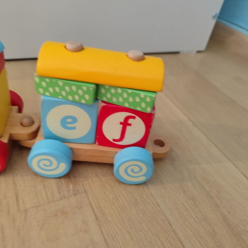 ELC wooden stacking train like new
