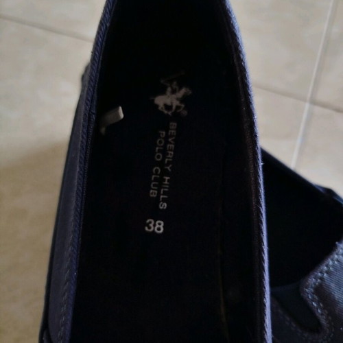 Beverly Hills Polo Club Slip-On Shoes like new, size 38-38.5, navy