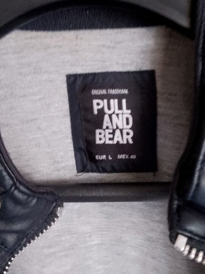 Pull & Bear leather jacket large like new, black