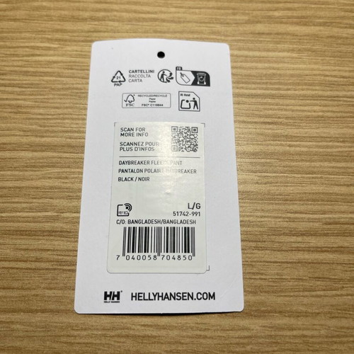 Helly Hansen collectible tag new
