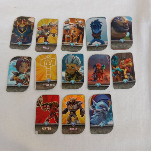 Metal tags pack with Lego Ninja, Gormiti, Brawl Stars, Battle Royale, Angry Birds