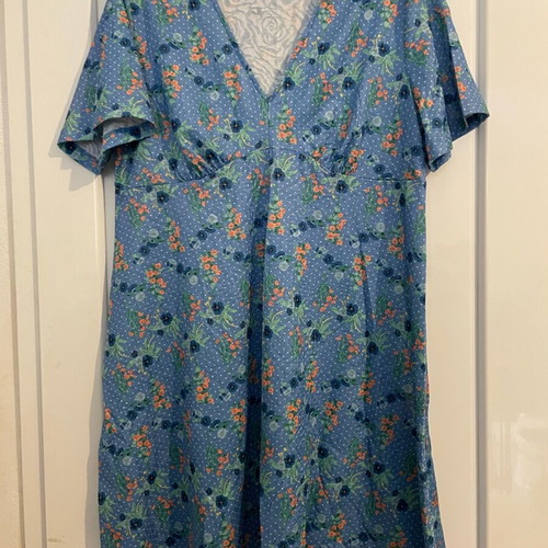 Peacocks v neck summer dress like new, size UK 16 EU 44