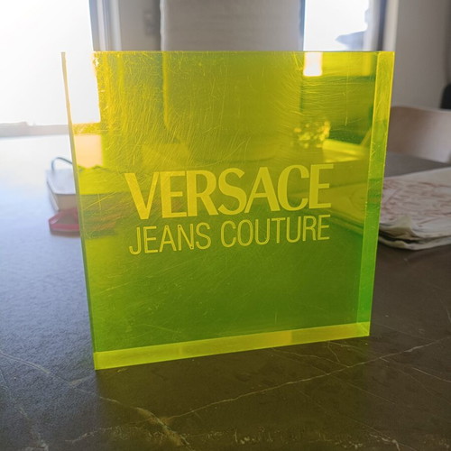 Versace Jeans Couture Neon Plexiglass Sign vintage, μεταχειρισμένο